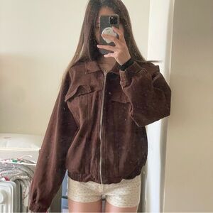 Brown Zip-Up Jacket